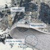 Washable Abstract Modern Rugs, Non Slip, Foldable, Stain Resistant Rugs for Living Room, Bedroom - 2 of 4
