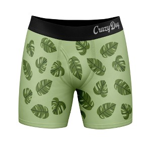 Mens Papasaurus Boxer Briefs Funny Fathers Day Trex Graphic Novelty Underwear For Dad - Crazy Dog Boxer Briefs - 1 of 4