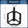 Unique Bargains Cycling Bike Pedal 9/16" Spindle Aluminum Alloy Bicycle Flat Pedal for Road Mountain BMX MTB Bike Black - 3 of 4