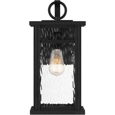 Moira 16" Earth Black Steel Outdoor Wall Lantern