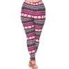 Women's Plus Size Printed Leggings - One Size Fits Most Plus - White Mark - 3 of 3