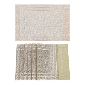 REGALWOVEN PVC Wrinkle-Resistant Washable Indoor Outdoor Placemats 18 x 12 Inch 6 Pcs - 1 of 4