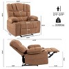 Modern Upholstered Accent Chair, Accent Chair with Massage and Heat, Accent Chair Suitable For Living Room,Office-Coolbibila - 4 of 4