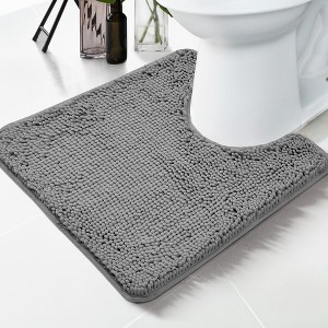 Deconovo Plush Chenille Bath Rug Non-Slip, Washable Comfort Mat - 1 of 4