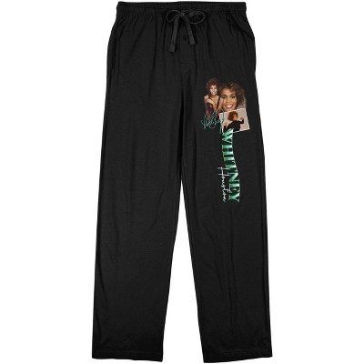 Whitney Houston Men's Black Sleep Pajama Pants