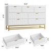 Dresser for Bedroom, 53.5" Wide Dresser Organizer, 7 Drawer with Golden Metal Handle and Legs, Modern Chest of Drawers for Closet, Hallway - 2 of 4