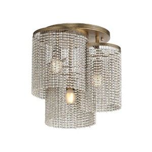 Maxim Lighting Fontaine 3 - Light Flush Mount in  Golden Silver - 1 of 3