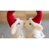 Kalalou Kissing Felt Christmas Mice – Handmade Holiday Couple Ornament - 4 of 4