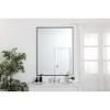 Elegant Lighting Metal frame rectangle mirror 36 inch in Black - 2 of 4