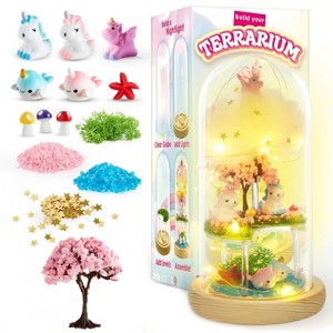 Joyfy Unicorn Night Light DIY Craft for Kids, 3-in-1 Unicorn Terrarium Kit, Creative Arts and Crafts, Ideal Birthday Christmas Gifts for Girls Age 6+ - 1 of 4