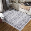 Washable Vintage Oriental Rug, Non-Slip and Stain Resistant Rug, Vintage Floral Embossed Low Pile Rug for Living Room, Dining Room, Bedroom - 3 of 4