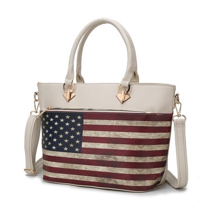 MKF Collection Lilian Vegan Leather Women’s FLAG Tote Bag by Mia K