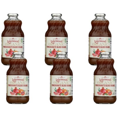 Lakewood Organic Pomegranate Blood Orange Juice  - Case of 6/32 fz