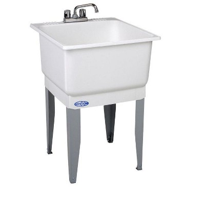 Mustee Utilatub 23 In. W X 25 In. D Single Polypropylene Laundry Tub ...