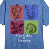 Five Nights At Freddy's Character Sketches Crew Neck Short Sleeve Blue Heather Women's Nights Shirt - 2 of 2