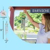 Nat & Jules Dean Crouser Hummingbird Watercolor Pink 26 x 4 Aluminum and Wood Wind Chime - 2 of 4