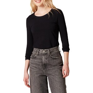 Long Sleeve Tops For Women Fall Winter T Shirts Slim Fit Crewneck Tunic Top Trendy Blouses - 1 of 4