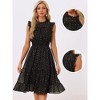 Allegra K Women's Sleeveless Smocked Waist Gilding Metallic Stars Chiffon Party Dress - 2 of 4
