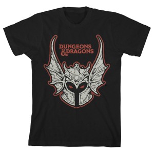 Dungeons & Dragons Winged Helmet Logo Youth Black T-shirt - 1 of 1