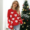 Womens Ugly Christmas Sweater Funny Santa Funny Xmas Holiday Party Knitted Pullover - 3 of 4