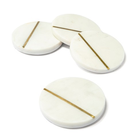 4pk Marble Coasters Gray - Threshold™ : Target