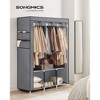 SONGMICS Portable Closet Clothes Wardrobe Organizer with Corver Clothing Rack with 3 Hanging Rods and Shelves Room - 3 of 4
