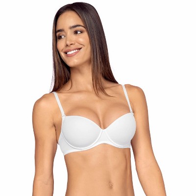 Leonisa Padded Lace Push Up Bra for Women - Underwired Multiway Wearing  Womens Bras White at  Women's Clothing store