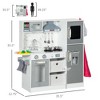 Infurnic Play Food and Toy Kitchens, Kids Kitchen Playset with Lights Sounds, Fun with Friends, for Ages 3-6 Years, White, 35.50"*12.80"*35.50" - 4 of 4