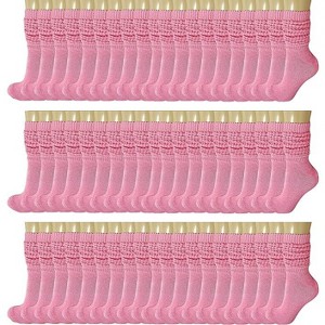 120 Pairs Extra-Long Heavy Slouch Socks – Women's Shoe Size 5-10, Cotton Blend, Retro 80s Style - 1 of 1