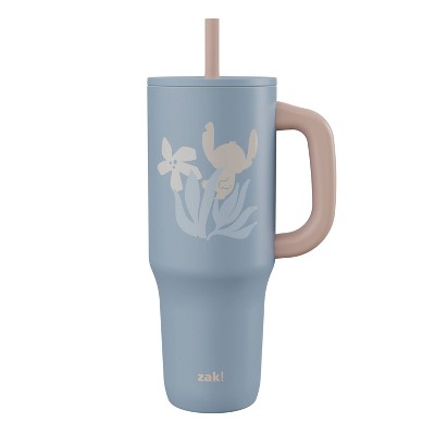 Zak Designs 40oz Stainless Steel Vacuum Insulated Tumbler with Silicone Straw Disney Stitch