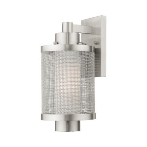 Livex Lighting Nottingham 1 - Light Wall Light in  Brushed Nickel - 1 of 2