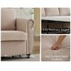 2-in-1 Queen Pull-Out Sleeper Sofa Bed, 3-Seater w/ 3.35" Memory Foam Mattress, Sturdy Wood & Iron Frame, Easy Assembly - 4 of 4