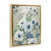 Stupell Industries Muted Blue & White Blossoms Floating Frame Canvas Art - 2 of 4