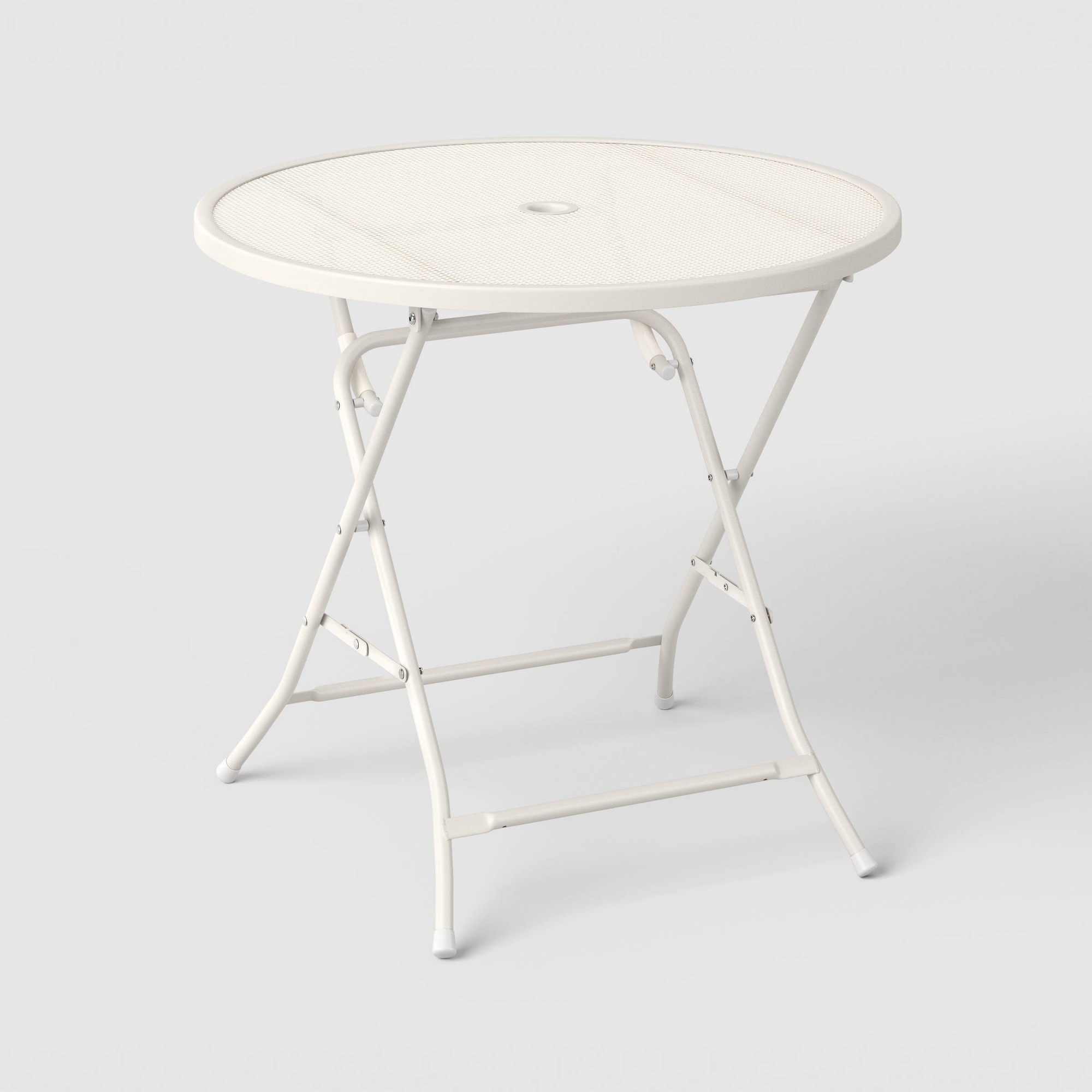 Steel Round Metal Mesh Outdoor Patio Bistro Table Cream - Room Essentials™