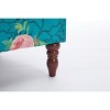 ORRD Floral Yellow Accent Chair – Comfy Upholstered Armchair with Retro Wood Legs - 4 of 4