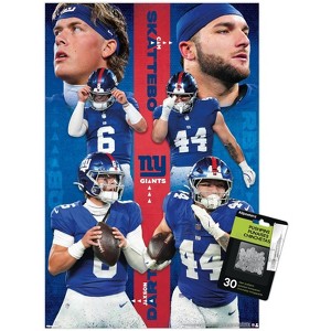 Trends International NFL New York Giants - Jaxson Dart & Cam Skattebo 25 Unframed Wall Poster Prints - 1 of 4