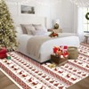 Christmas Area Rug, Washable Snowflake Holiday Accent Rug, Non Slip Low Pile Decorative Boho Carpet for Home - 4 of 4