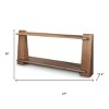 HomeRoots 67" Brown Solid Wood Solid Console Table With Shelf - 3 of 4