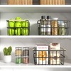 Tramull 3-Pack Metal Wire Storage Baskets, Black Grid Organizer Set for Pantry, Kitchen, Bathroom Countertop - 3 of 4