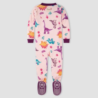 Toddler Girl's Dinosaur Dino Cotton Footed Pajama Sleeper 