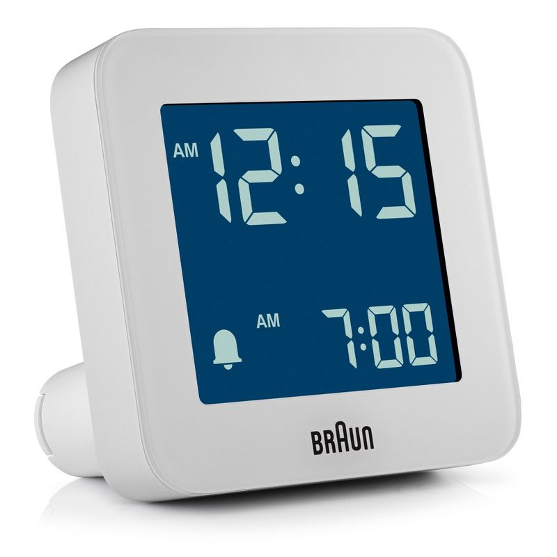 Braun Digital Alarm Clock with Snooze and Negative LCD Display, 6 of 12