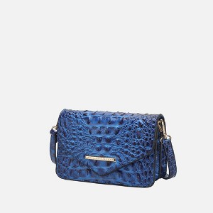 MKF Collection Vanta Women's Crossbody Croc-Embossed Saddle Handbag by Mia K - 1 of 4