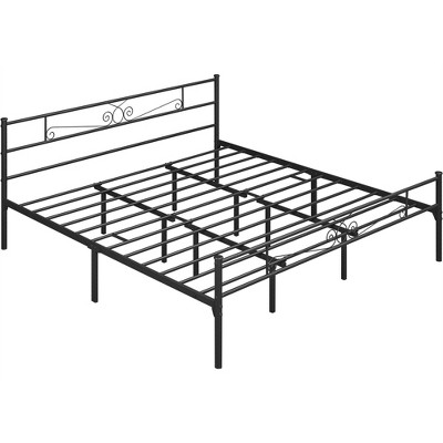 Yaheetech Metal-Framed Platform Bed with Headboard and Footboard