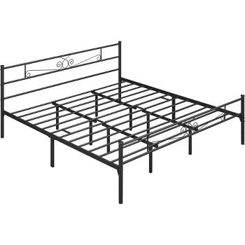 Yaheetech Metal-Framed Platform Bed with Headboard and Footboard