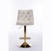 LOVMOR Set of 2 Bar Stools,with Chrome Footrest and Base Swivel Height Adjustable Mechanical Lifting Velvet + Golden Leg Simple Bar Stoo - 4 of 4