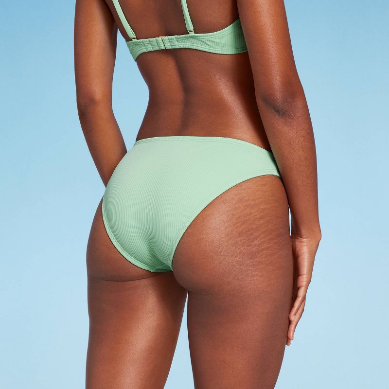 Women's Ribbed Bikini Bottom - Shade & Shore™, 3 of 7