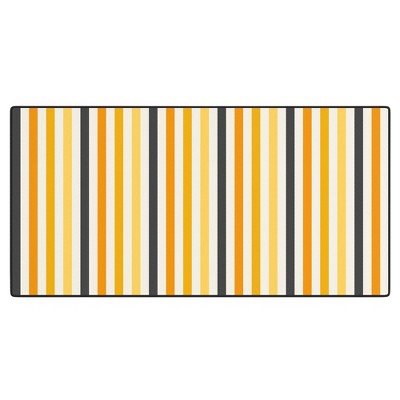 Avenie Halloween Stripes Desk Mat - Deny Designs