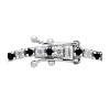 Pompeii3 2ct Black & White Diamond Tennis Bracelet 14K White Gold 7" - 2 of 4