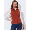 Allegra K Women's Zip-Up Sleeveless Turn Down Collar Cargo Utility Vest with Pockets - 3 of 4