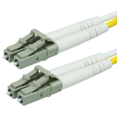 Monoprice Fiber Optic Cable - 50 Meter - Aqua | LC to LC, OM3, 50/125 Type, Multi Mode, 10Gb, Duplex